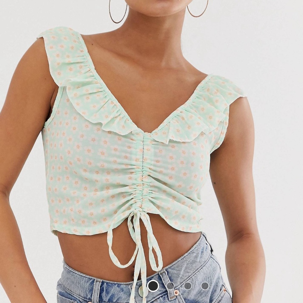 Ruched Crop Top NWT